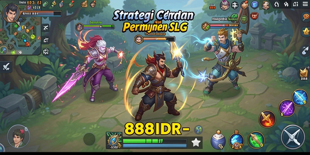 Screenshot gameplay 888IDR menampilkan strategi pertempuran yang intens.