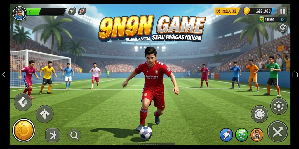 Tampilan gameplay yang memukau dan penuh aksi dari 9N9N.