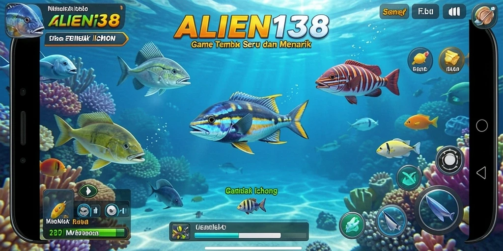 Gameplay seru Tembak Ikan di ALIEN138 dengan grafik menarik.