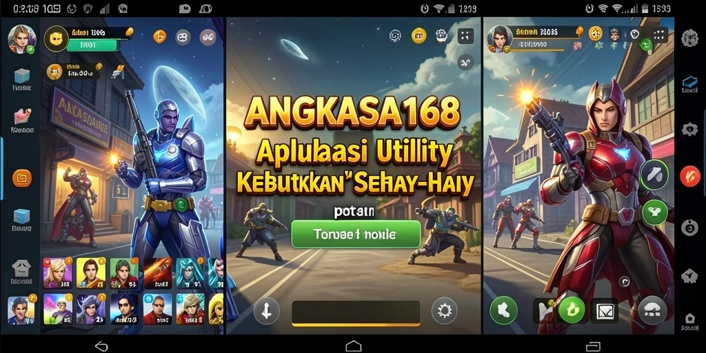 Tampilan utama ANGKASA168 dengan fitur-fitur utility yang menarik.