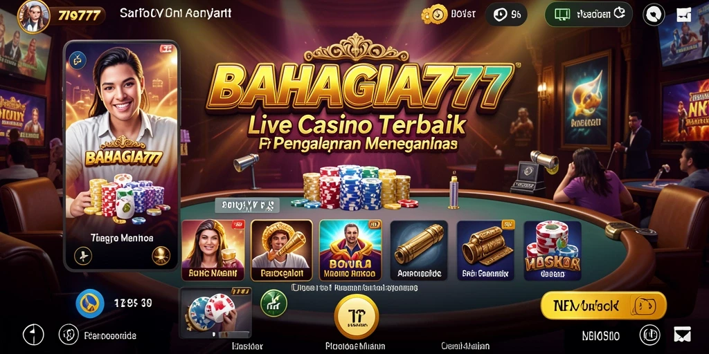 Tampilan gameplay Live Casino BAHAGIA777 yang mendebarkan dan interaktif.