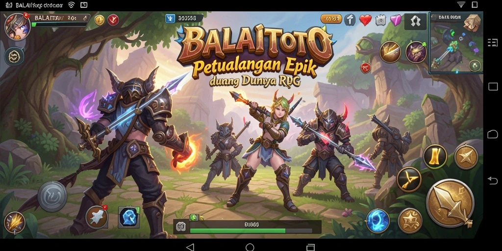 Tampilan gameplay RPG seru di BALAITOTO dengan pertarungan epik.