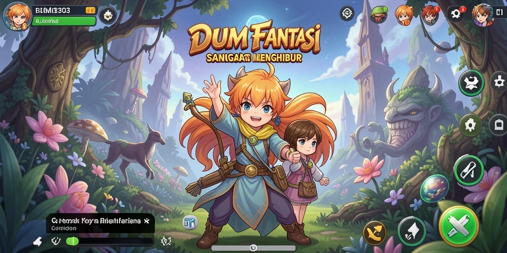 Tampilan menarik dari gameplay BUMI303 dengan karakter anime beraksi.