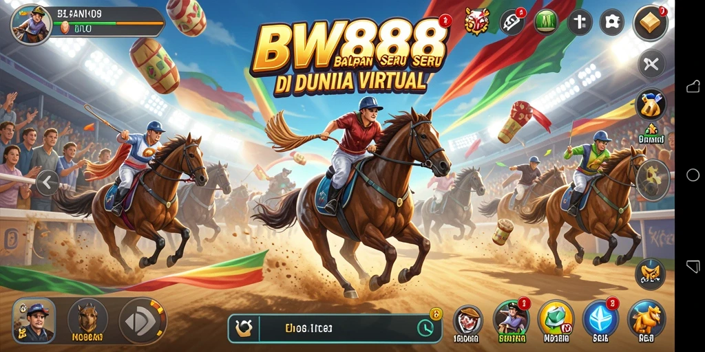 Screenshot utama BW888 menunjukkan aksi balap yang mendebarkan.