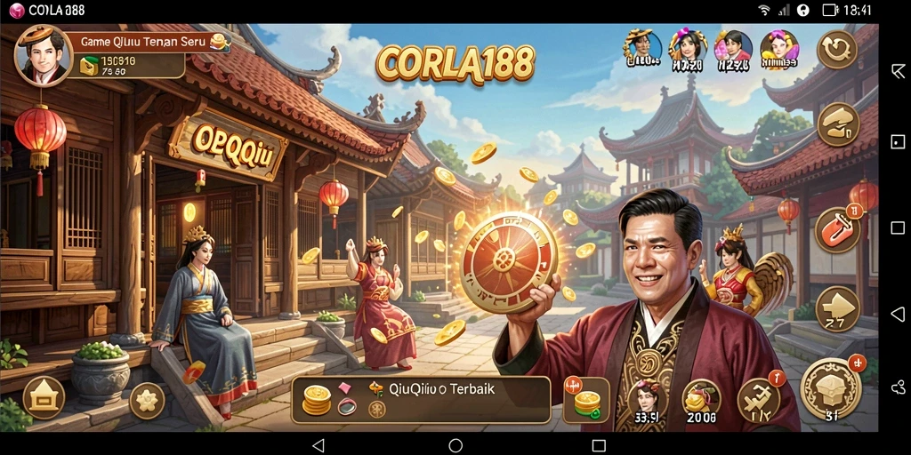 Tampilan gameplay QiuQiu yang mendebarkan di CORLA188.