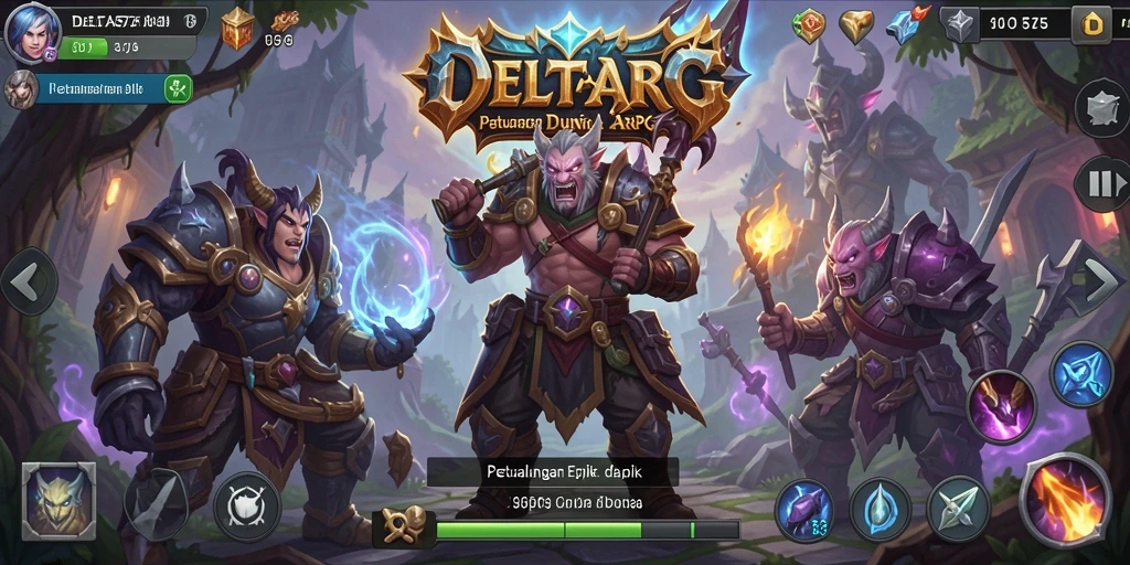 Screenshot gameplay DELTA575 menampilkan aksi pertempuran yang intens.