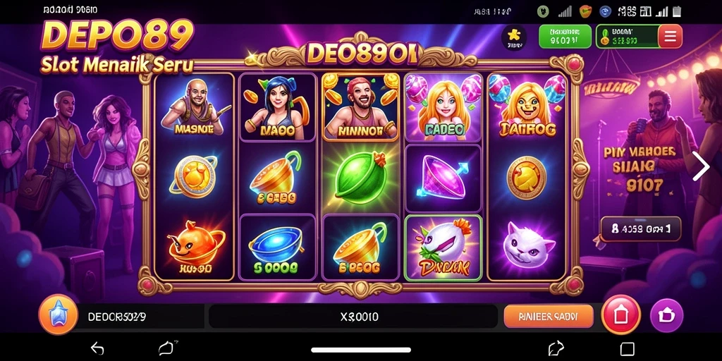 Screenshot dari gameplay DEPO89 yang menampilkan keseruan bermain slot.