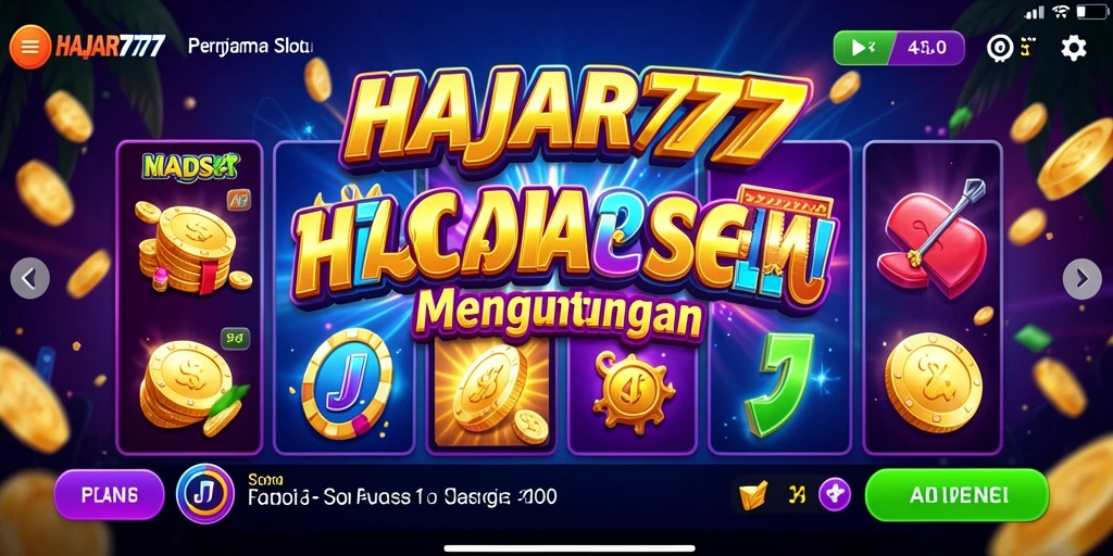 Screenshot gameplay Slot HAJAR777 dengan tampilan menarik.
