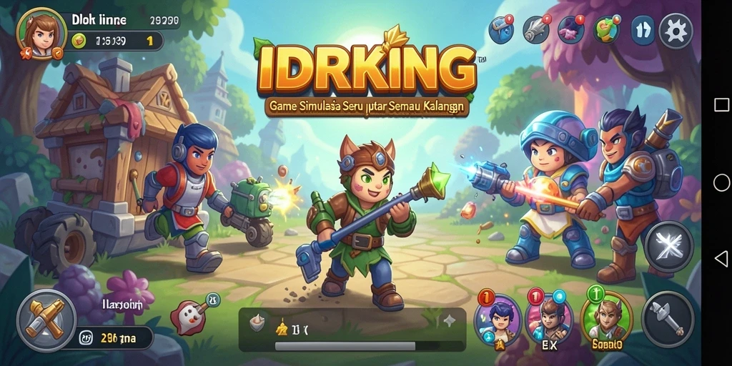 Tangkapan layar gameplay dari game simulasi IDRKING yang menarik.