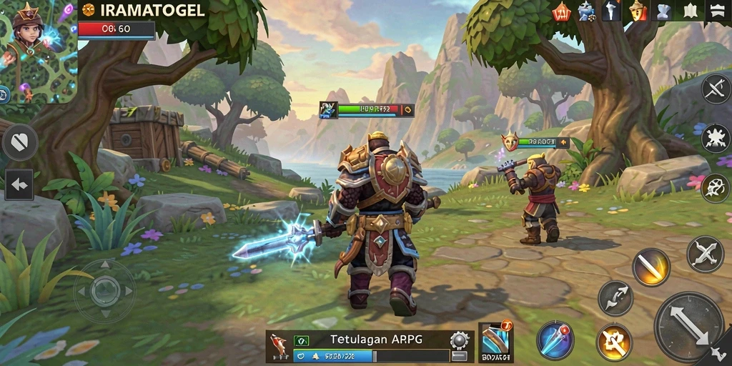 Tampilan gameplay <strong>IRAMATOGEL</strong> yang seru dalam petualangan ARPG.