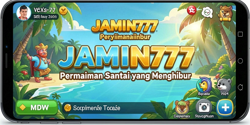 Screenshot utama menampilkan gameplay santai dan menarik dari JAMIN777.