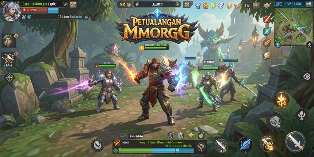 Tangkapan layar utama JJ62 menunjukkan aksi seru dalam game MMORPG.