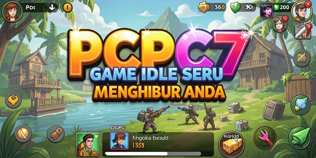 Screenshot utama gameplay <strong>PCPC7</strong> yang menampilkan aksi Idle yang menghibur.