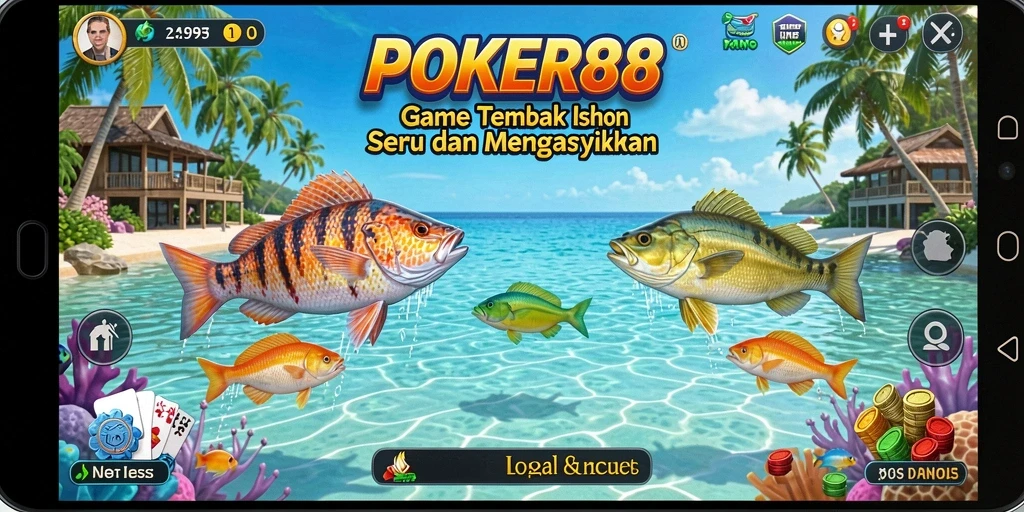 Gameplay seru POKER88 dalam menembak ikan dengan grafis menawan.