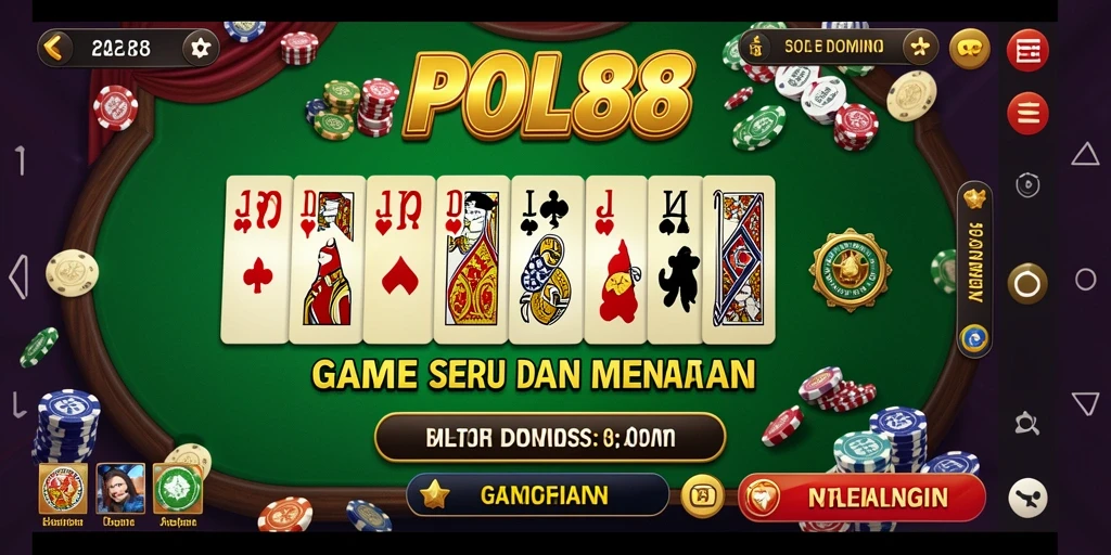 Screenshot menampilkan aksi seru gameplay Domino POL88.