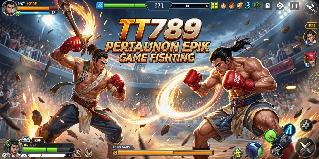 Tampilan gameplay seru dengan karakter Fighting di TT789.